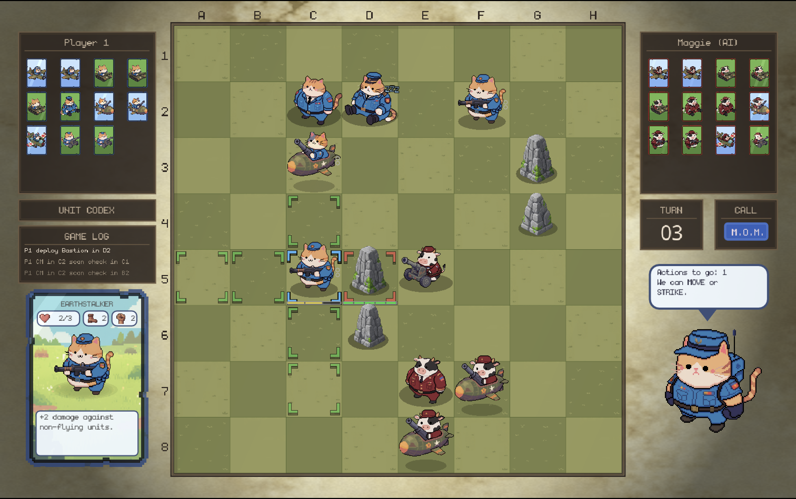 Tactical battlefield view with unit positioning