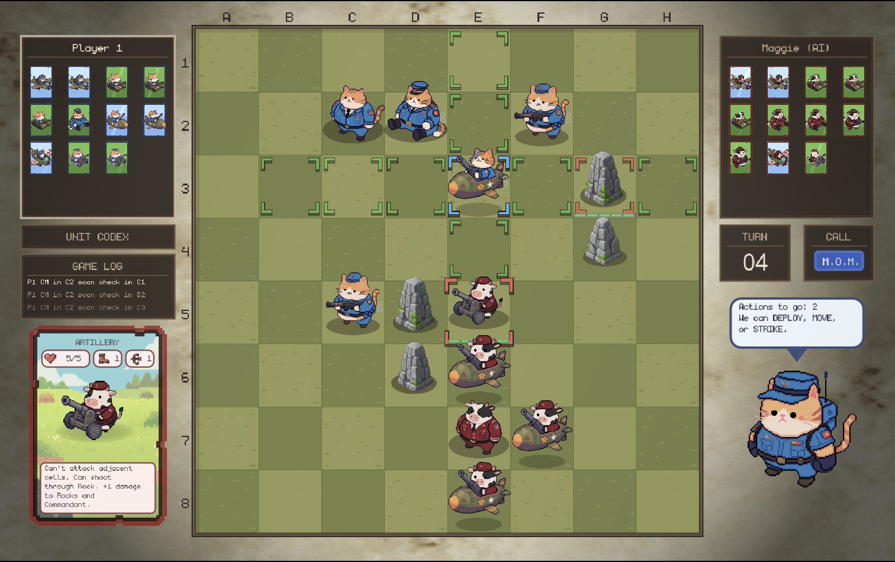 Second battlefield perspective showing terrain and units