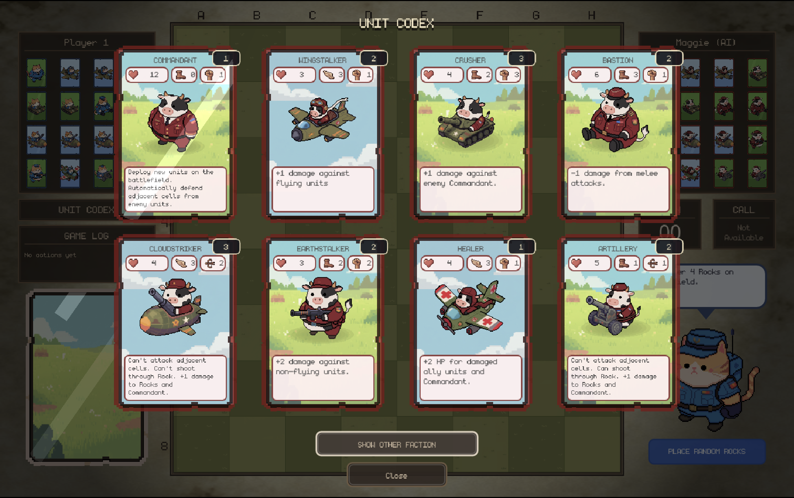 Red faction unit lineup and roster