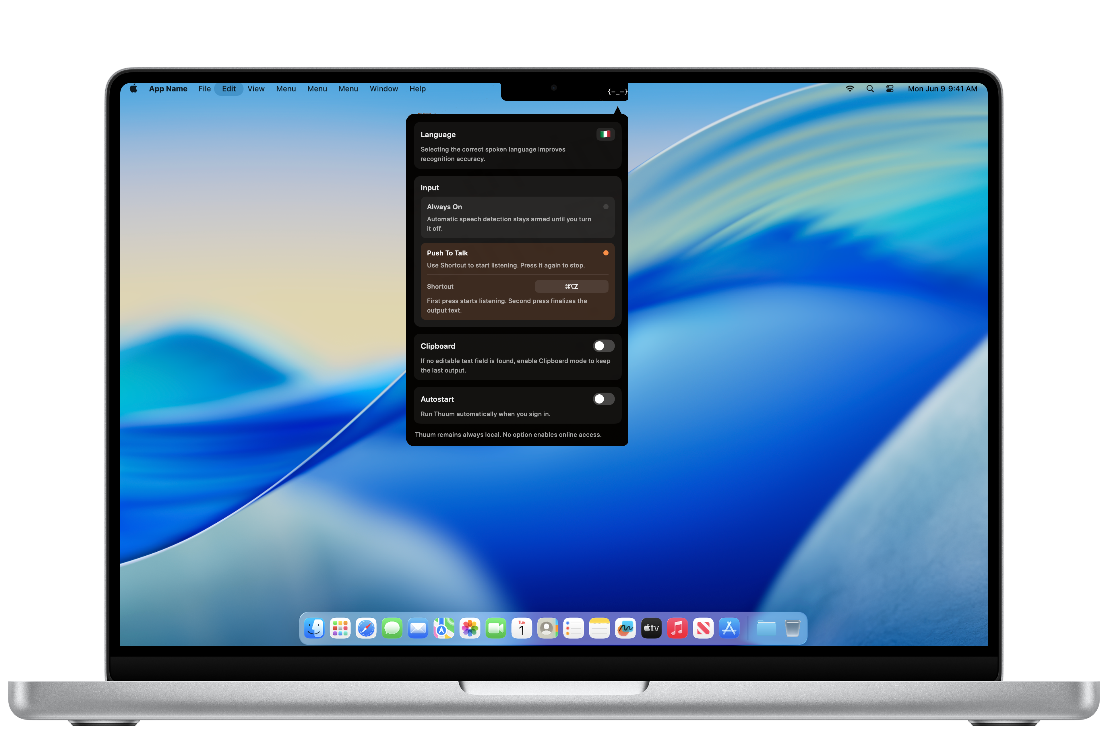 Thuum running on macOS